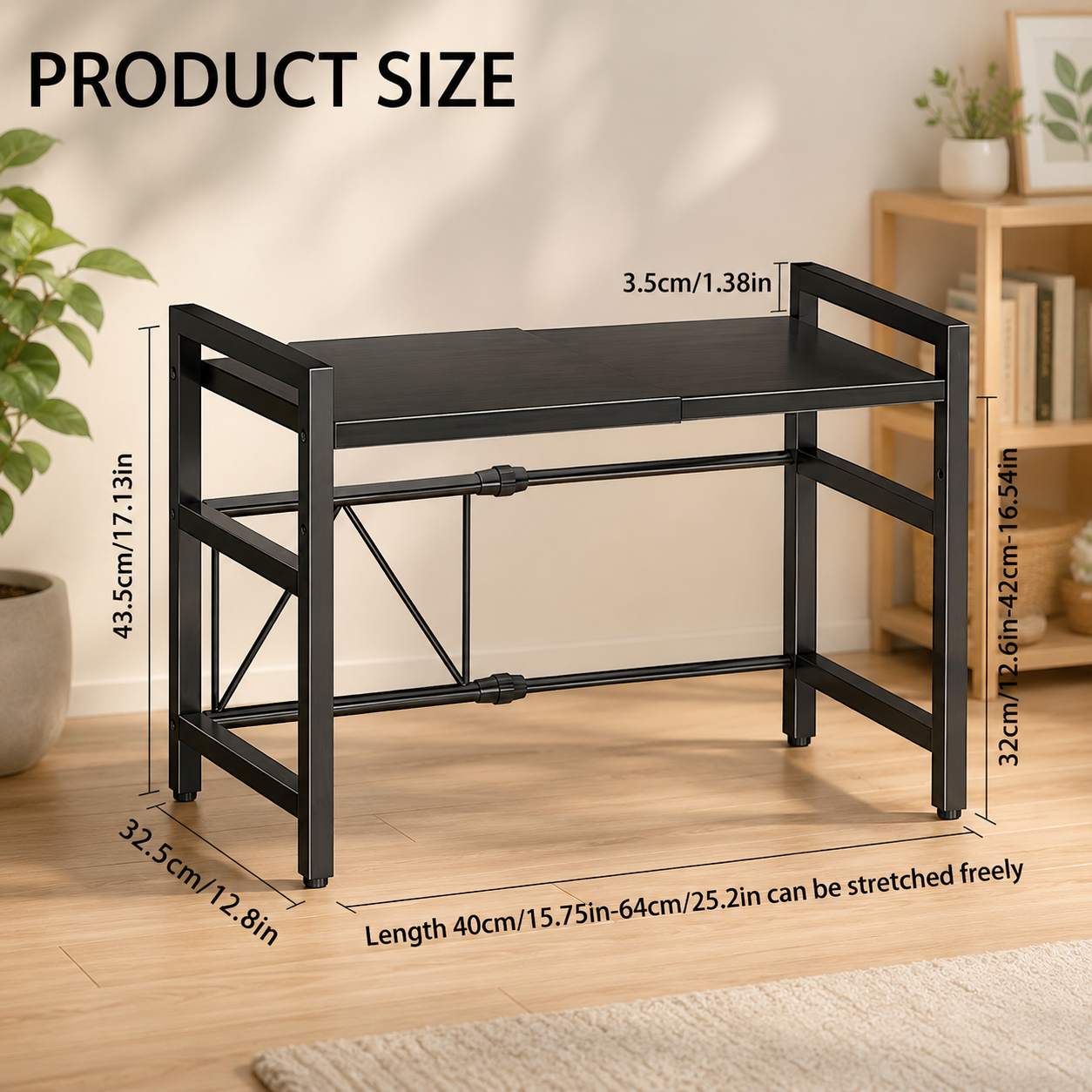 Expandable Microwave Storage Rack