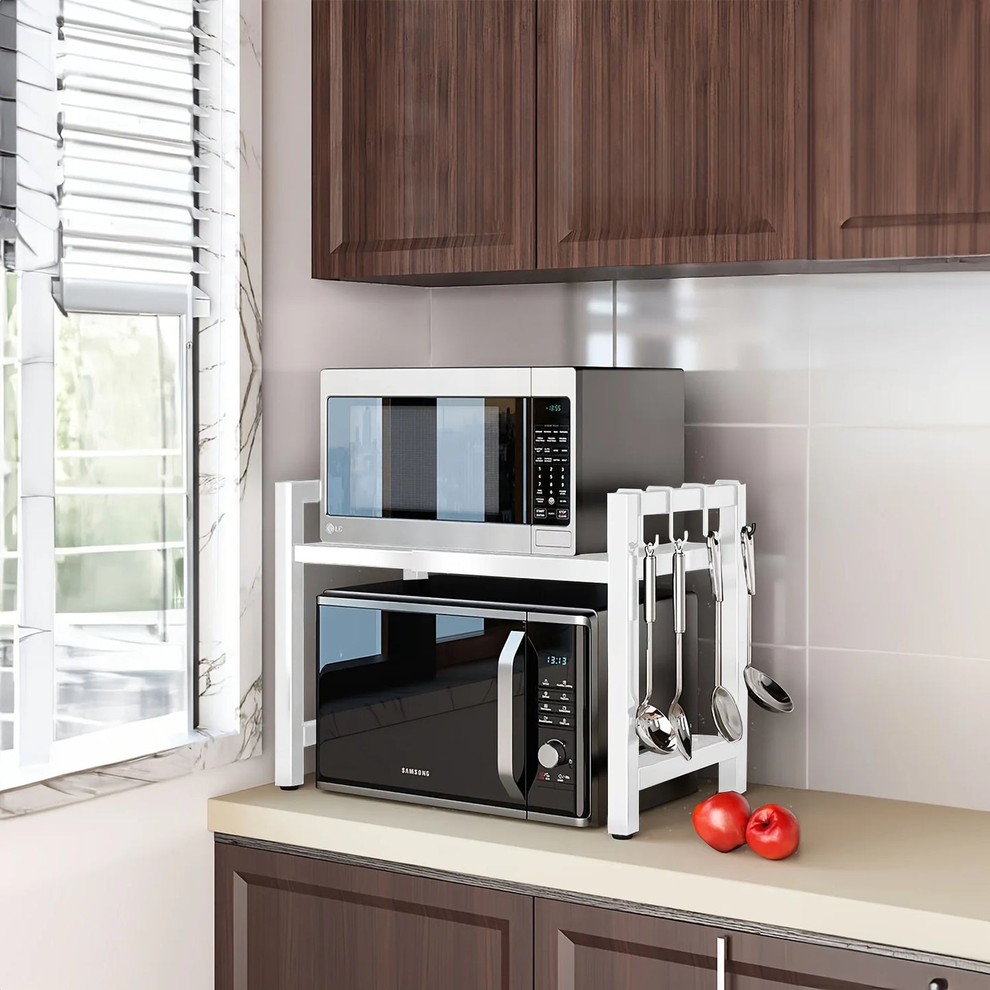 Expandable Microwave Storage Rack