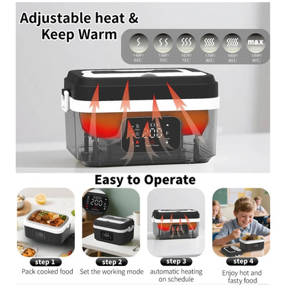 Portable Rechargeable Heated Lunch Box