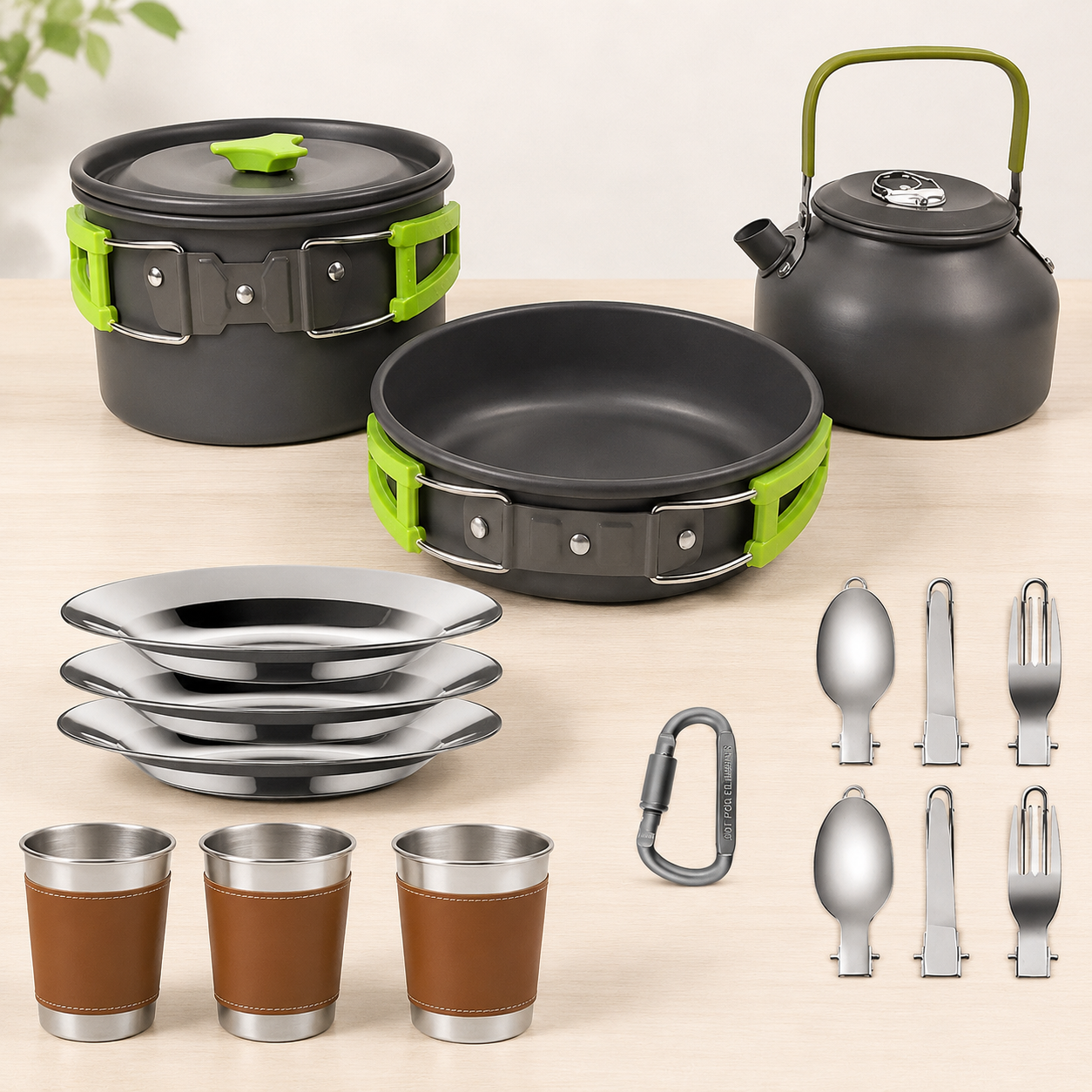 Lightweight Non-Stick Camping Cookware Set