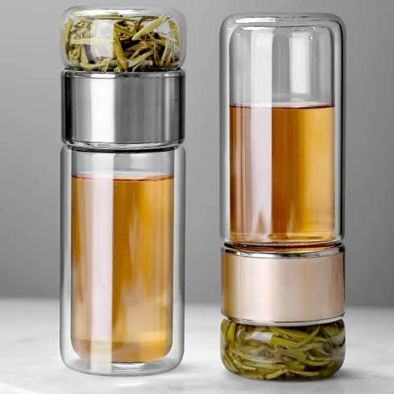 Eco-Friendly Portable Glass Tea Infuser 420ml/ 14oz