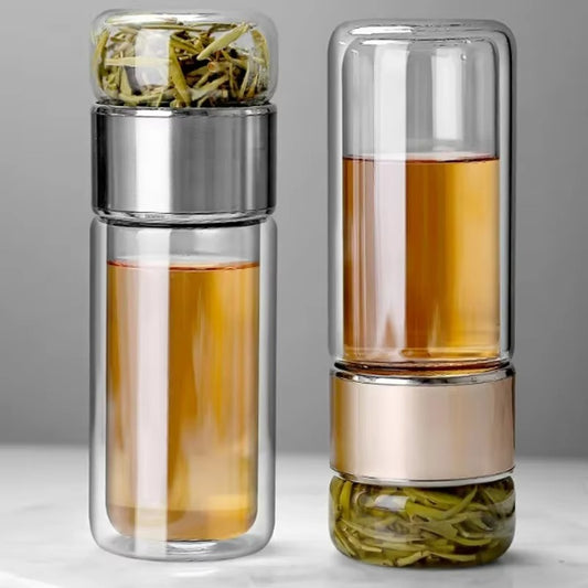 Eco-Friendly Portable Glass Tea Infuser 420ml/ 14oz